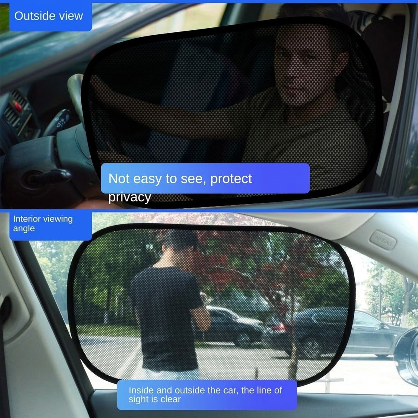 Car Sunshade with Electrostatic Barrier – 4-Pack