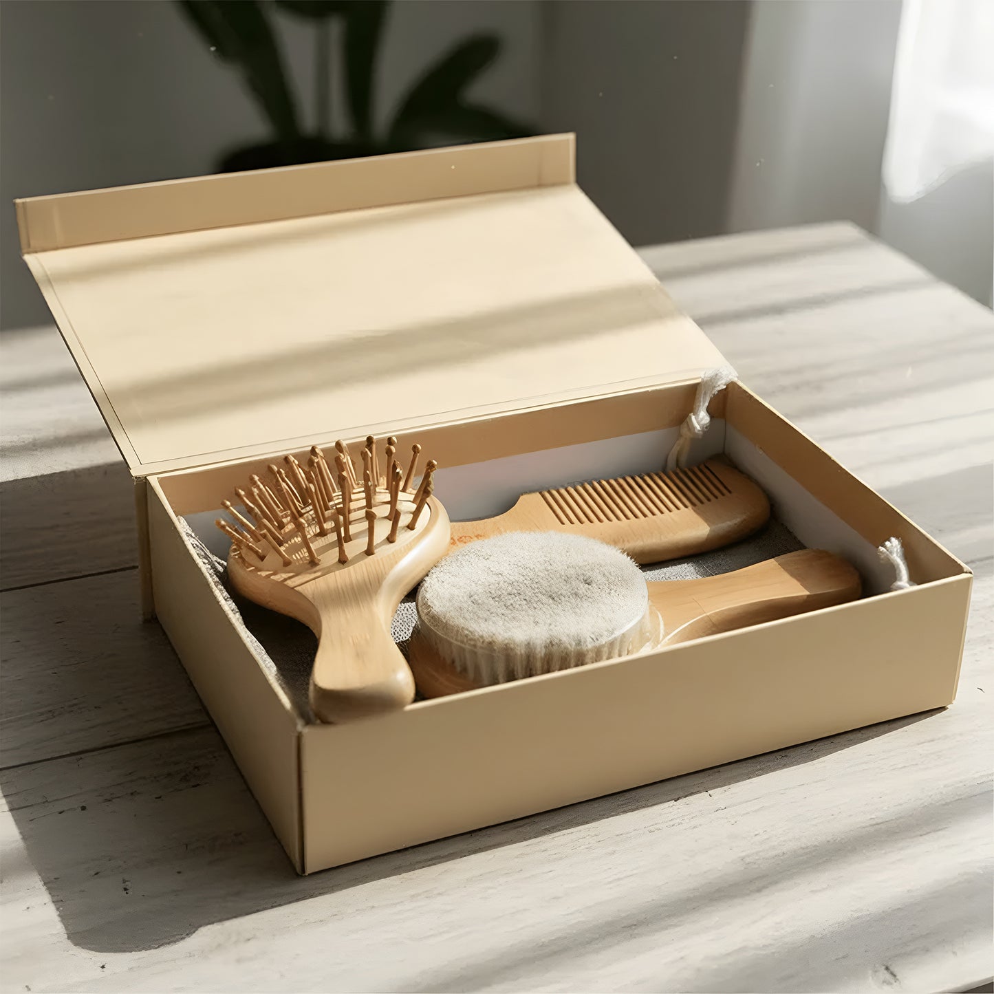 Rovco Baby Comb & Brush Set – 3-Piece Newborn Grooming Kit