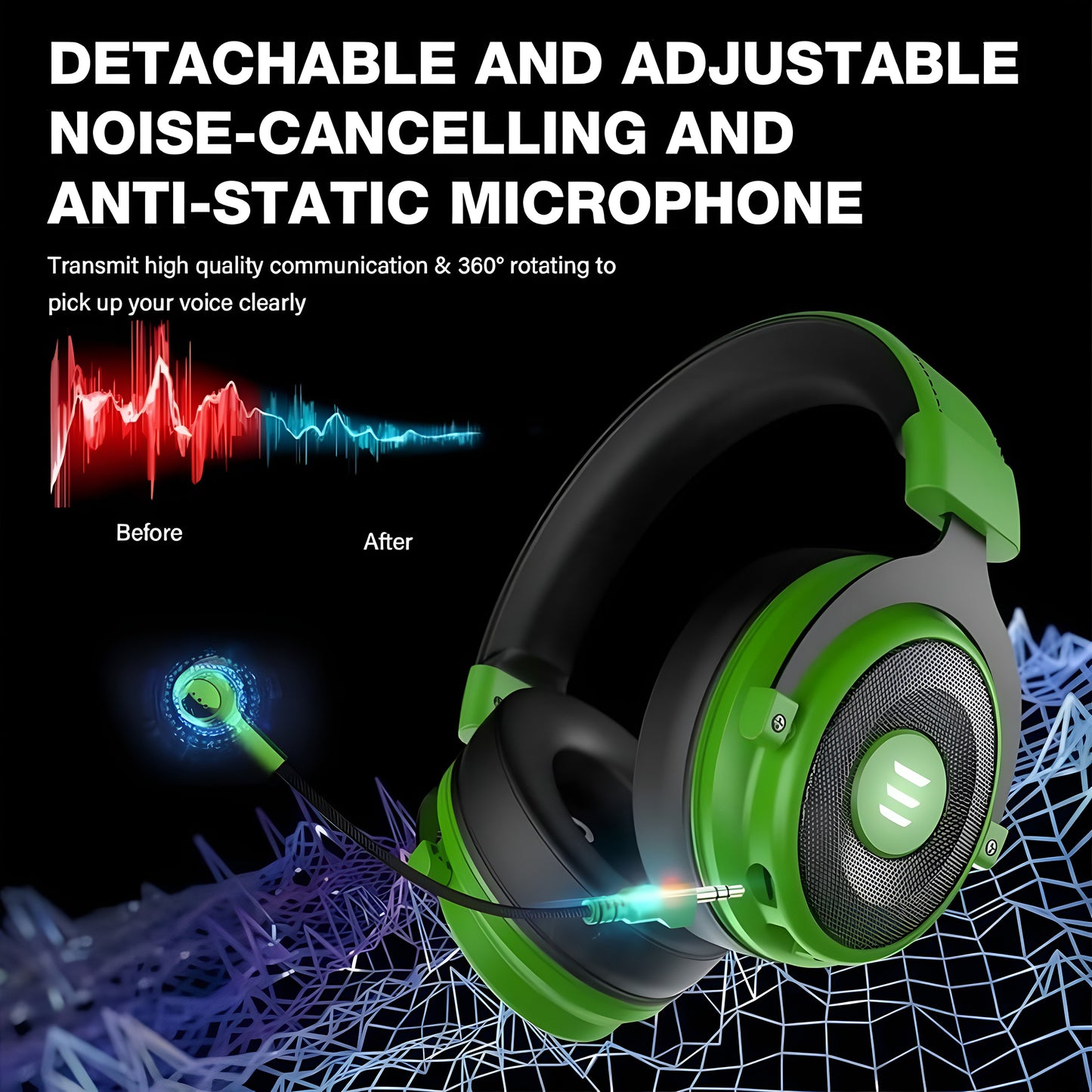 EKSA Pro 2-in-1 Gaming Headset – 7.1 Surround Sound
