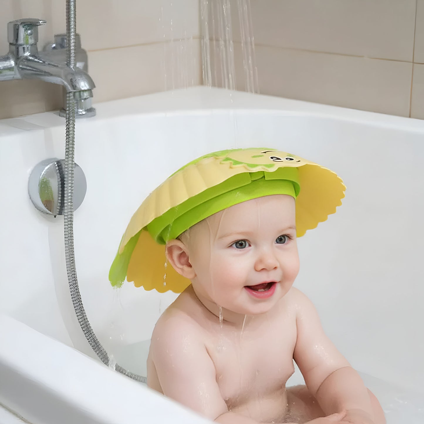 Kidilo Baby Shower Cap - Adjustable, Soft & Safe for Bath Time