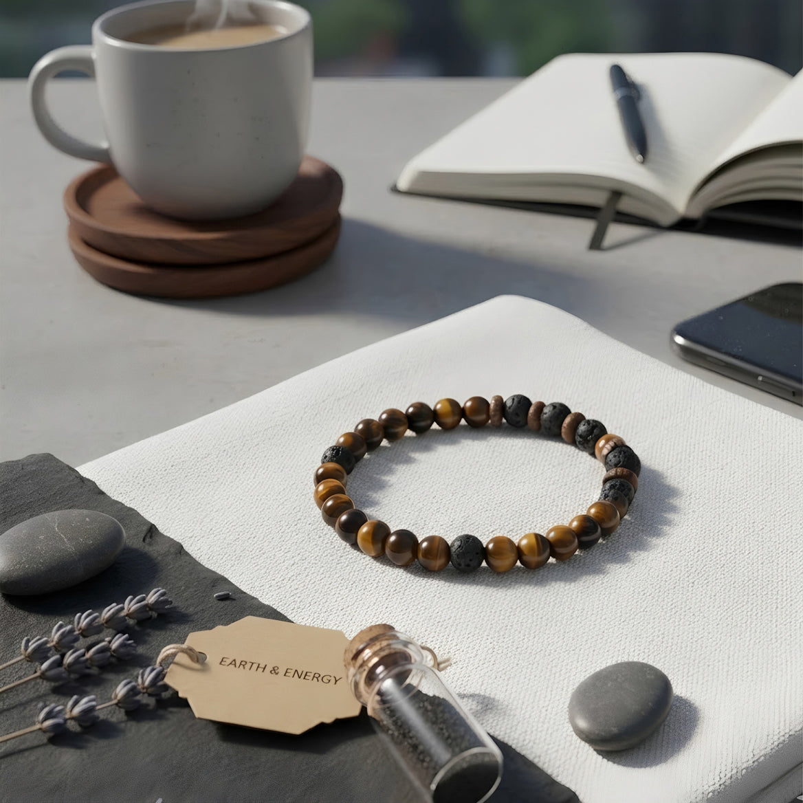 Natural Stone Beaded Bracelet