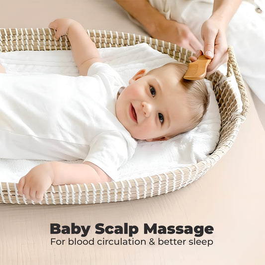 Rovco Baby Comb & Brush Set – 3-Piece Newborn Grooming Kit