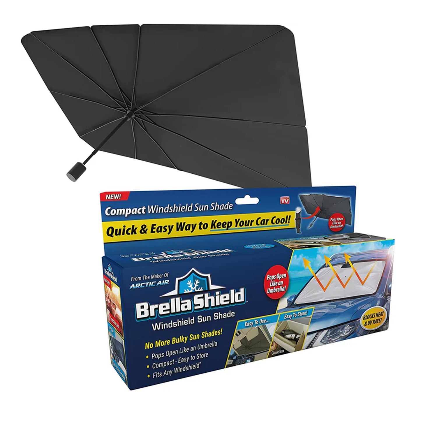Car Windshield Sun Shade - Foldable UV Protection Screen