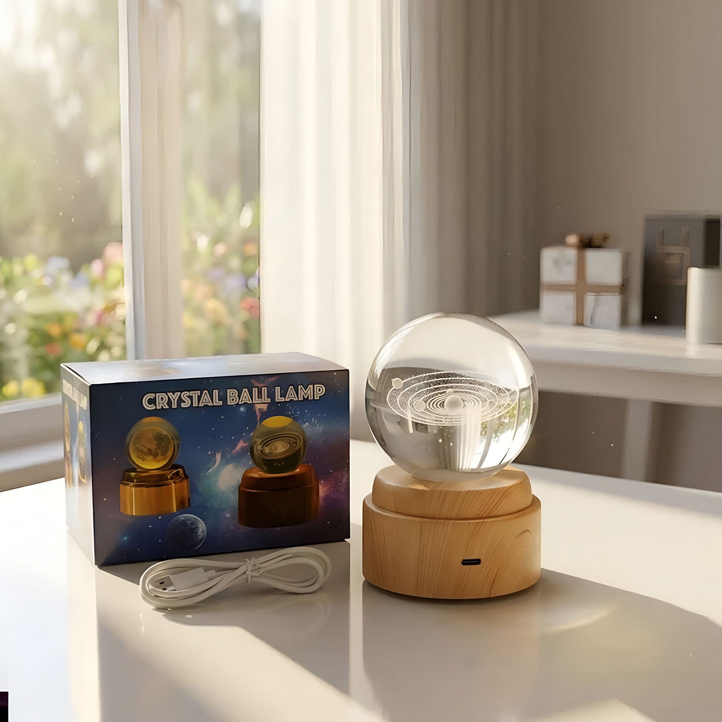 Crystal Ball Night Light – LED Decorative Lamp