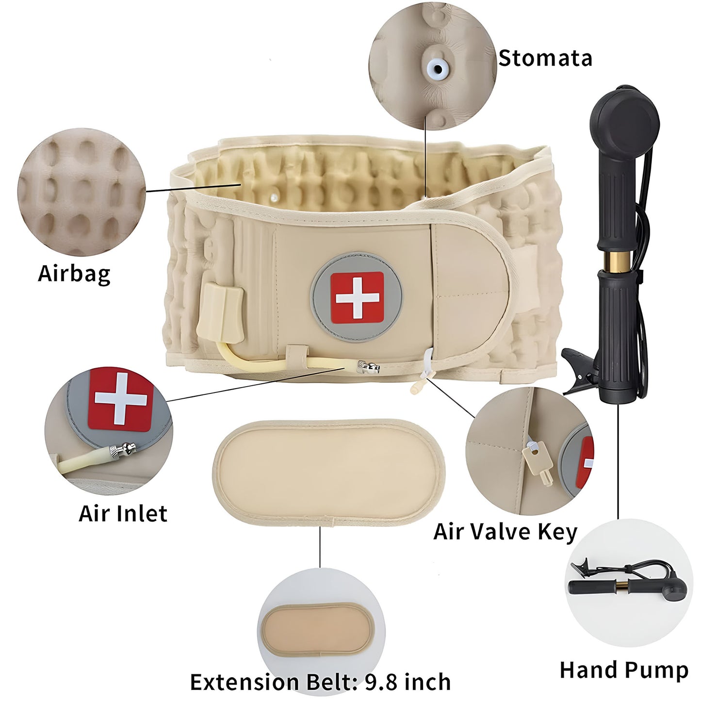 Inflatable Spinal Air Traction Belt – Lower Back Support