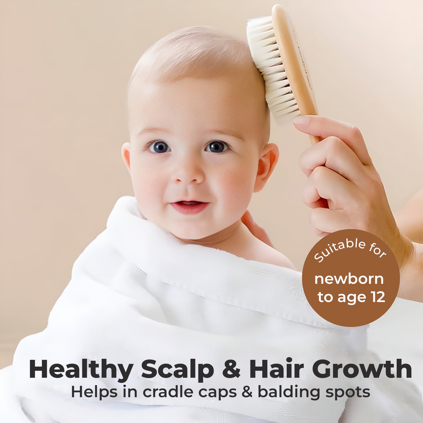 Rovco Baby Comb & Brush Set – 3-Piece Newborn Grooming Kit