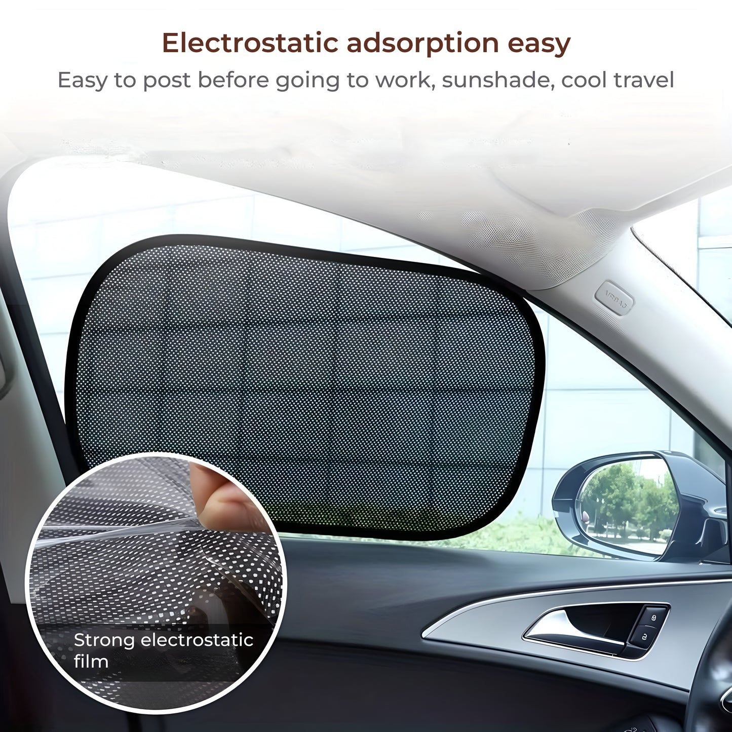 Car Sunshade with Electrostatic Barrier – 4-Pack
