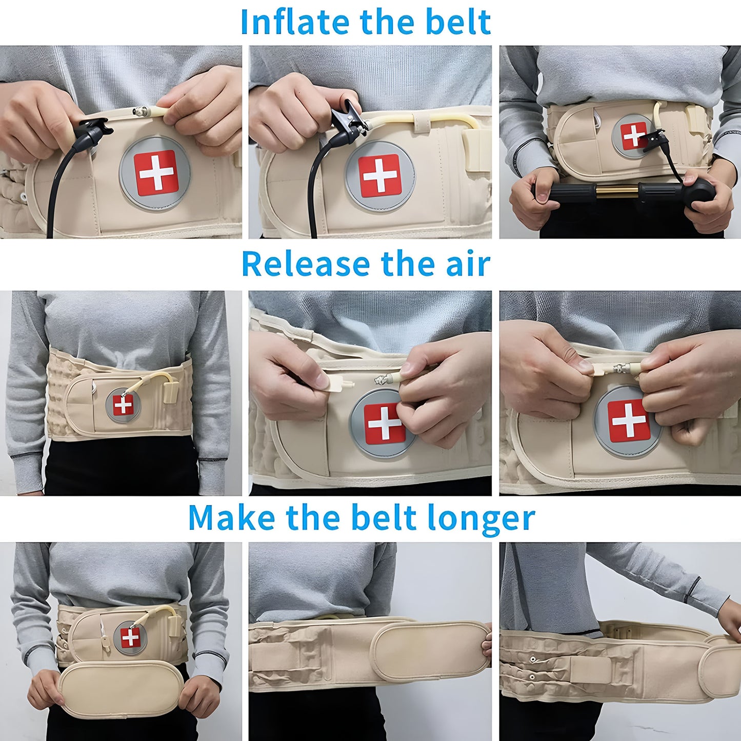 Inflatable Spinal Air Traction Belt – Lower Back Support