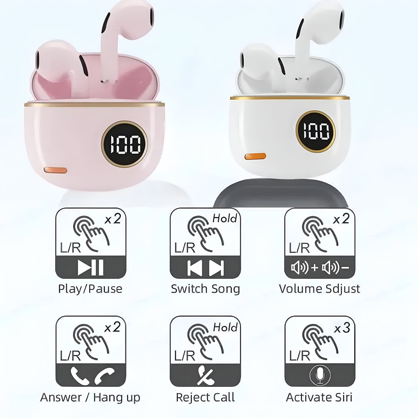 TWS Earbuds 190 - Wireless Bluetooth Earbuds with HD Stereo Sound