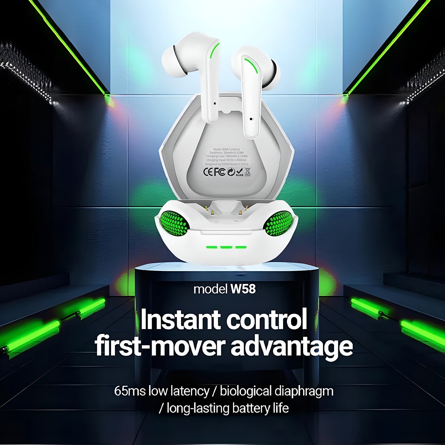 Celebrat W58 TWS Wireless Gaming Headset