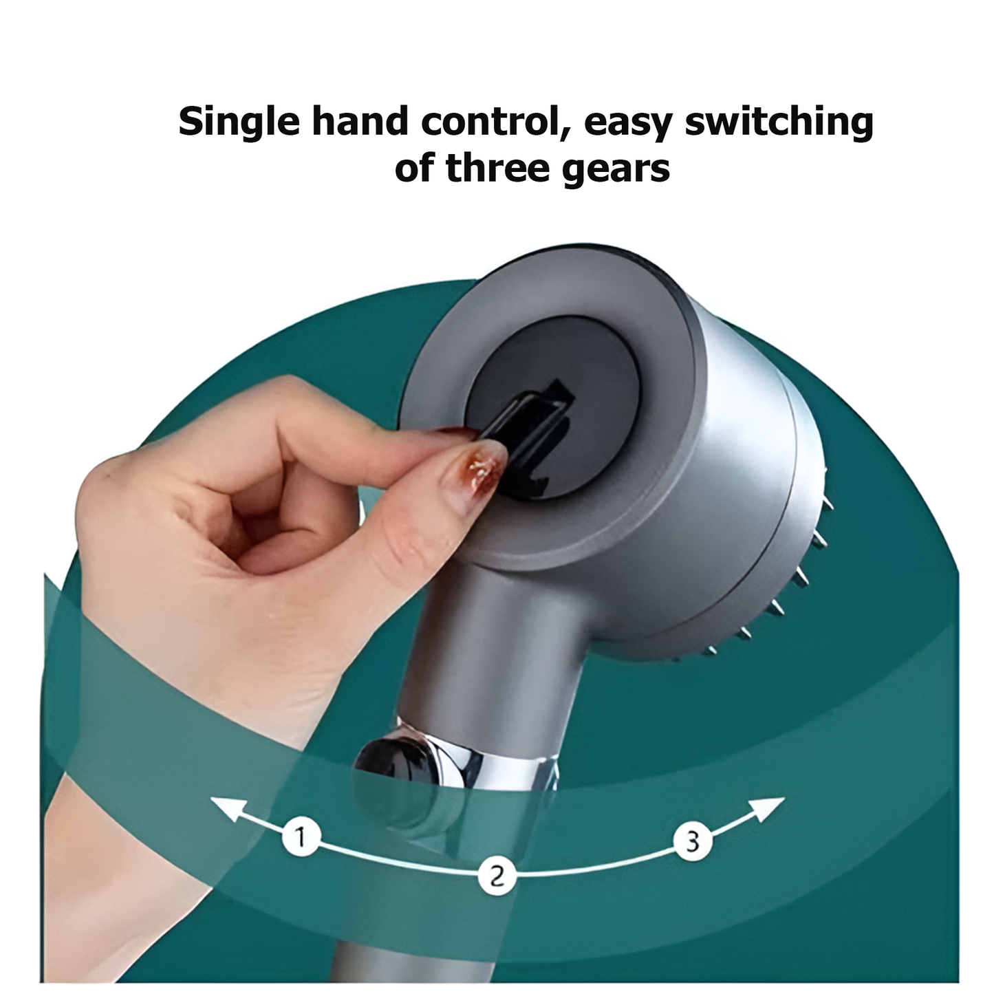 3-Mode High-Pressure Shower Head | Hair Dryer Design with Filter Sponge
