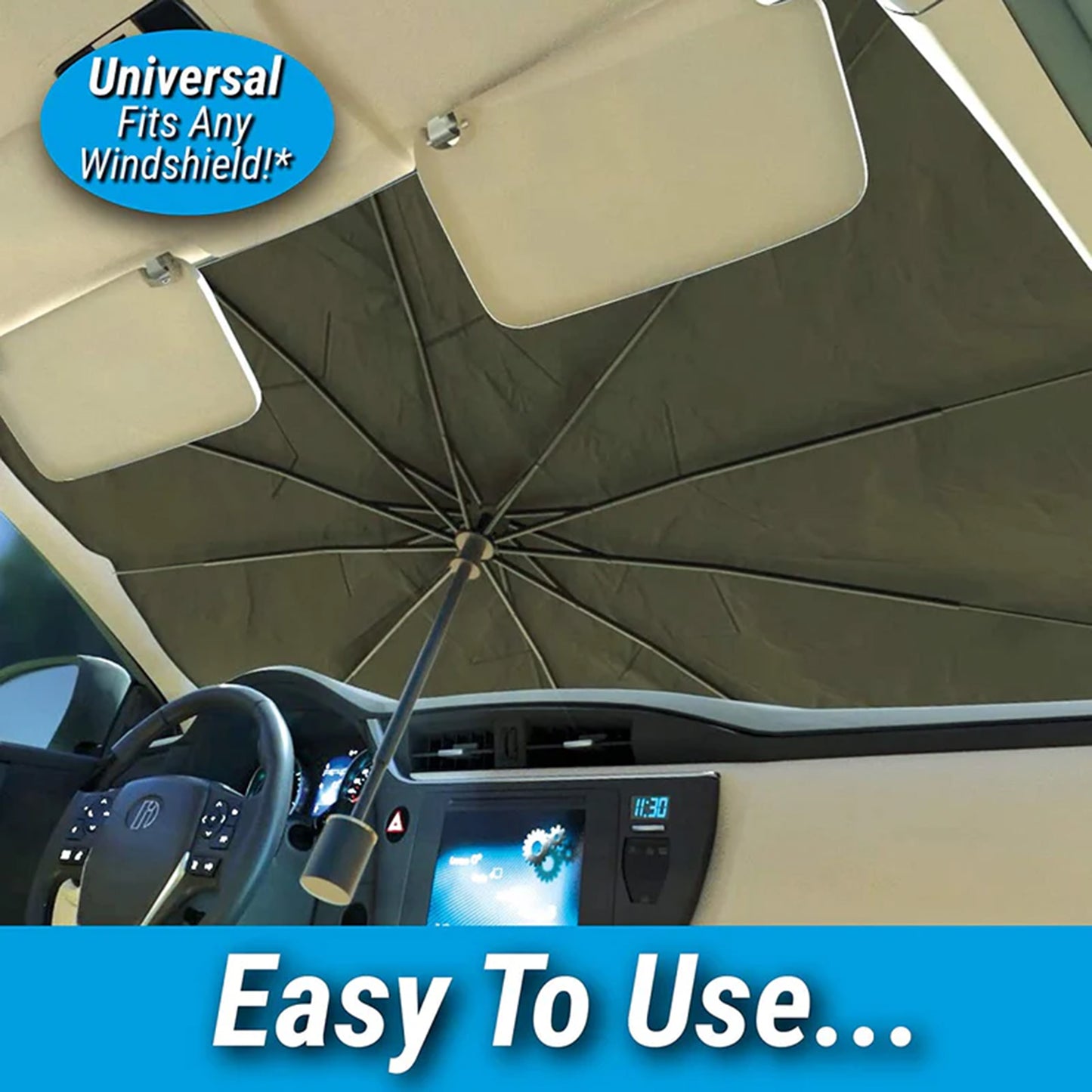 Car Windshield Sun Shade - Foldable UV Protection Screen