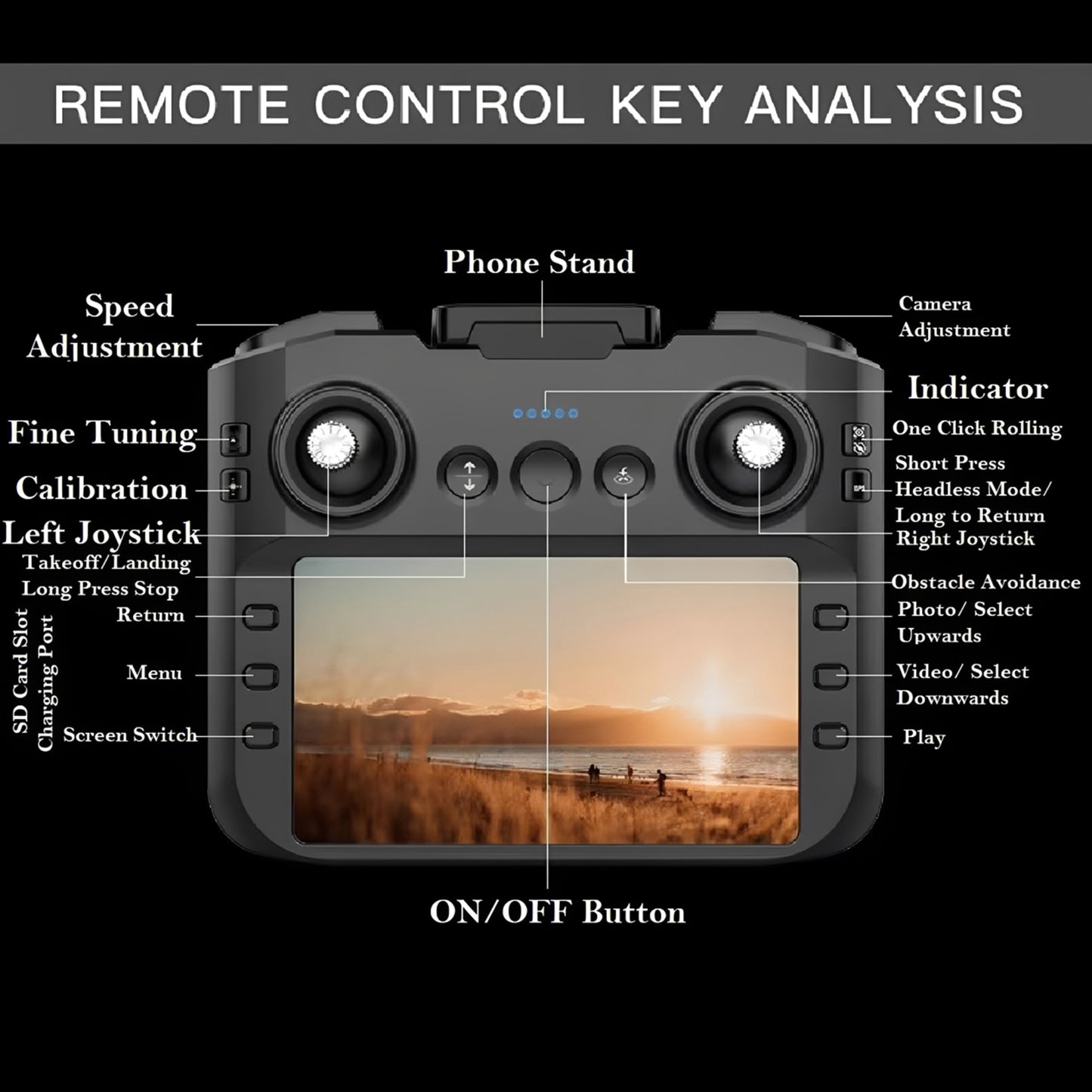 JS39P Intelligent Aerial Drone with Remote Control Screen