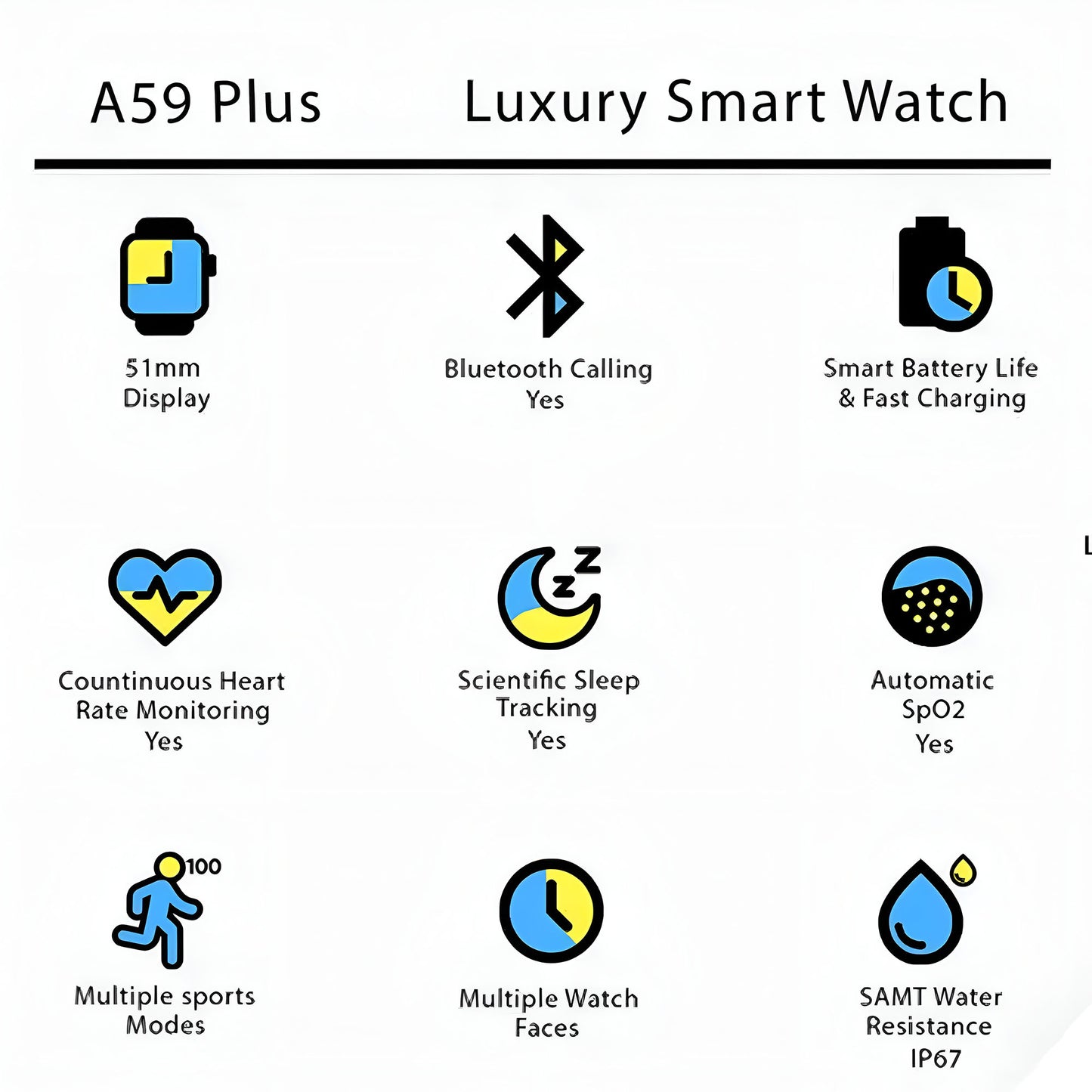 A59 Plus Smart Watch